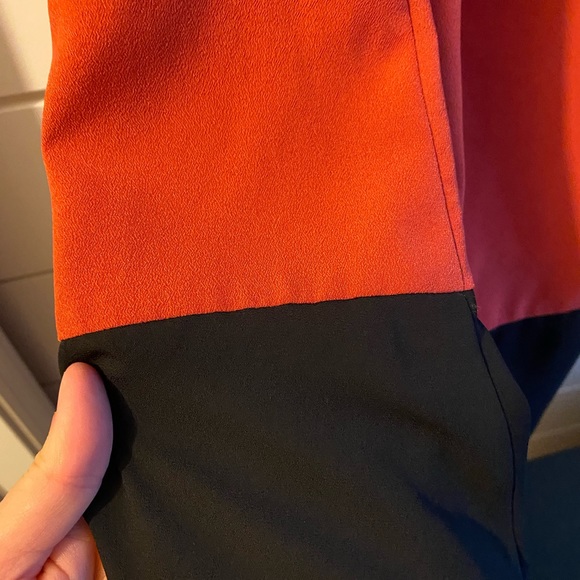 Orange and navy strapless maxi dress - Picture 2 of 3